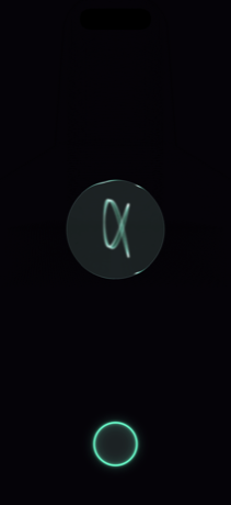 A focus session in dark mode: the scope alone with a countdown ring.