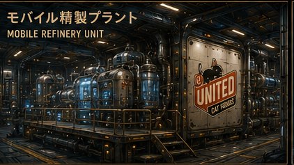 Mobile refinery unit operating in the Jupiter Ice Region