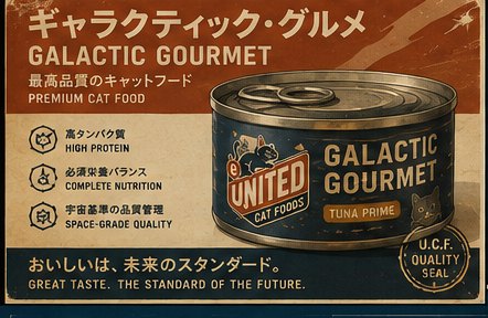 Galactic Gourmet premium can with quality seal