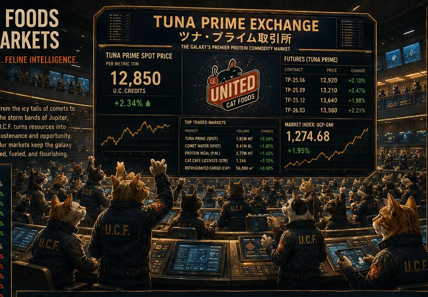 Complete Tuna Prime Exchange floor and market boards