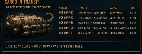 Cargo in transit feed with Loaf-class vessels and ETAs