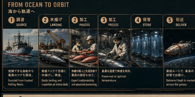 From ocean to orbit, the five-step chain
