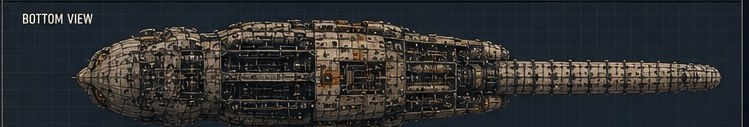 Loaf-class freighter bottom view